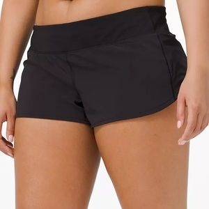 Lululemon Speed Up Low-Rise Short 2.5 size 6 black